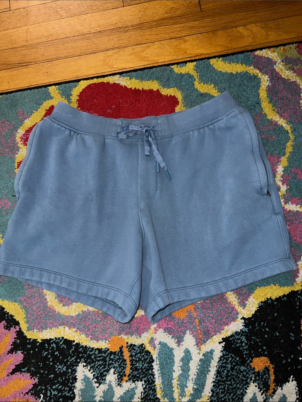 Lululemon Athletica Cotton Short Blue Medium